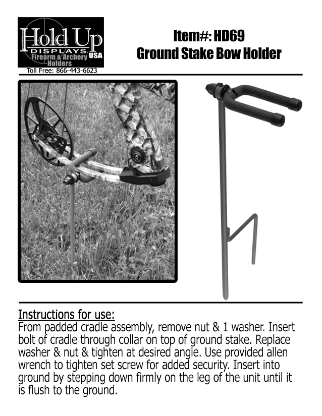 Holdup Displays Ground Stake Bow Holder